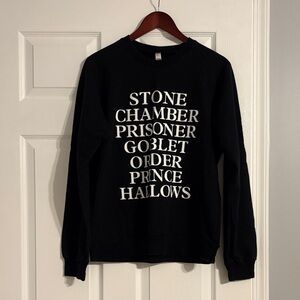 American Apparel Black Graphic Harry Potter Crewneck Sweater